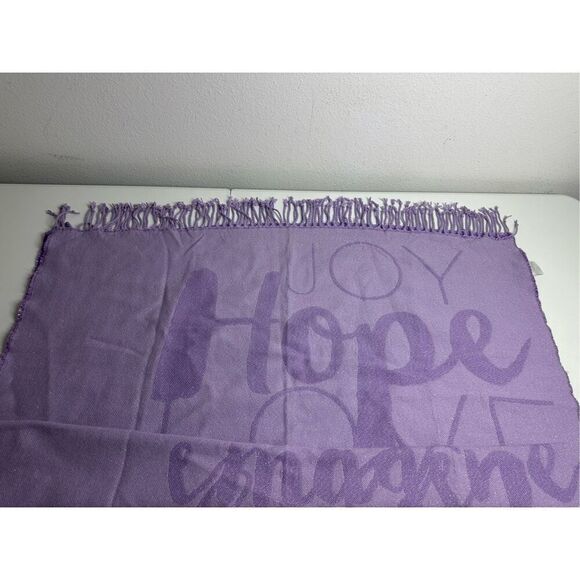 Disney Minnie Mous Throw Blanket Purple Metallic Fringe All Over Print - Picture 6 of 7